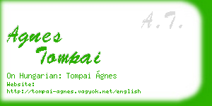 agnes tompai business card