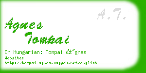 agnes tompai business card